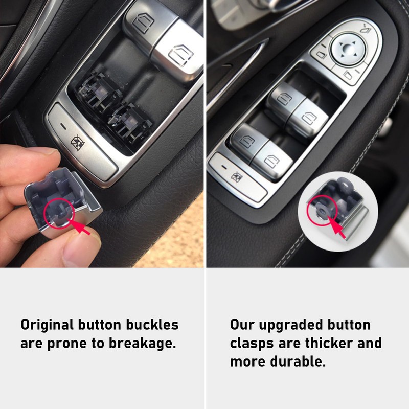 TTCR-II Window Switch Button Cover Compatible with W205, 1Pc Window