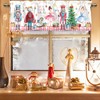 Casuru Christmas Kitchen Curtains Valances for Windows Pink Nutcrackers Curtain