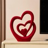 AWNR Red Heart Hands Sculpture,Small Shelf Decor,Tv Stand Decor Items