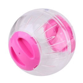 BORDTRACT 12 cm Hamster Running Play Ball, Plastic Hamster Wheel for Small Pets, Animal Running Exercise Racie Toy to Relieve Boredom and Increase (Pink)