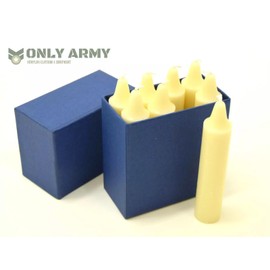 Vintage Swiss Army Candles for Lanterns (Pack of 8) Original Military Surplus