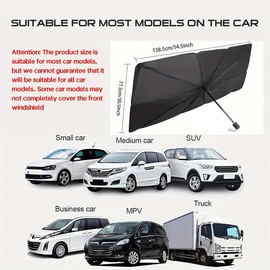 Portable Car Windshield Sunshade for Fall, Foldable Car Windshield Sun Umbrella, Car Exterior Accessories, Car Windshield Cooling Umbrella for Daily, Car Accessories