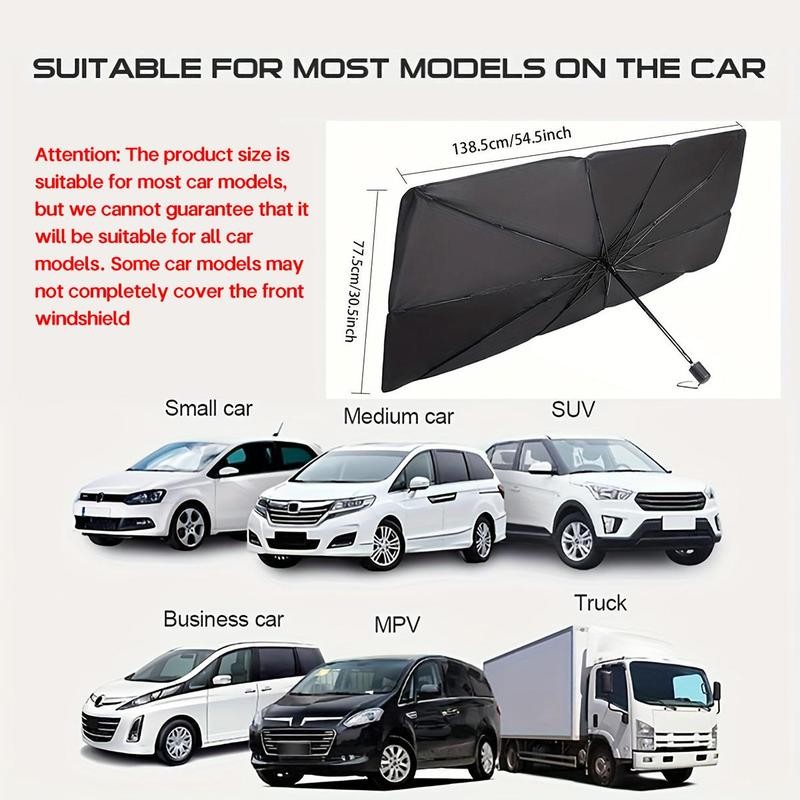 Portable Car Windshield Sunshade for Fall, Foldable Car Windshield Sun