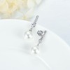 VONALA Pearl Earrings for Women Sterling Silver White Pearl Earrings