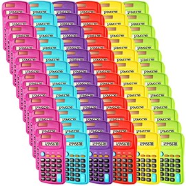 Weewooday Calculadoras básicas de tamaño de bolsillo, 72 unidades a granel de 8 dígitos, mini batería solar, calculadora de energía dual para escritor