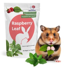 Snout and Shell Raspberry Leaf for Small Pets – 100% Natural Treat for Rabbits, Guinea Pigs, Hamsters & More – Rich in Vitamin C & Supports Gut Health – 1 oz (30g)