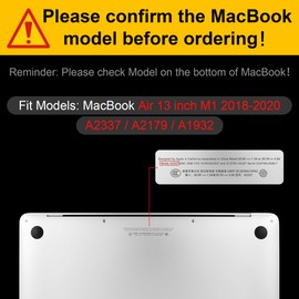 Yebiseven for M1 MacBook Air 13 inch Case 2021 2020 2019 2018 Model A2337/A2179/A1932, Laptop Hard Shell Case with Keyboard Cover & Trackpad Protector & 2 OTG Adapters, Lovely Elephant