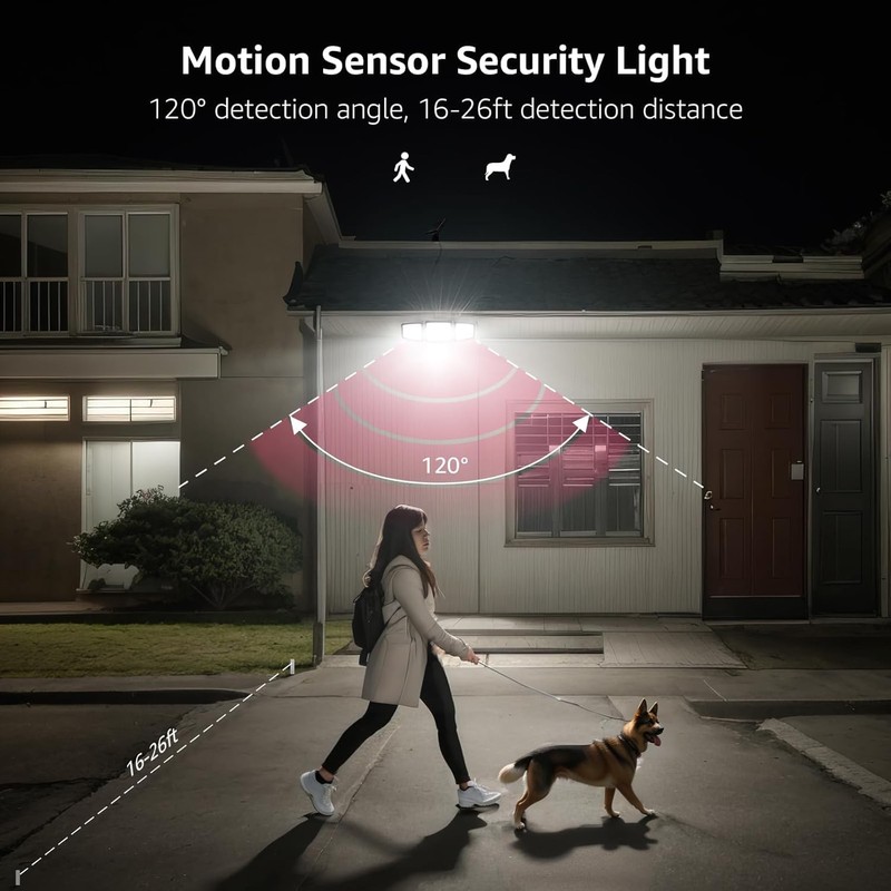 Solar Lights for Outside, WL5000 Motion Activated Security Lights, Separate