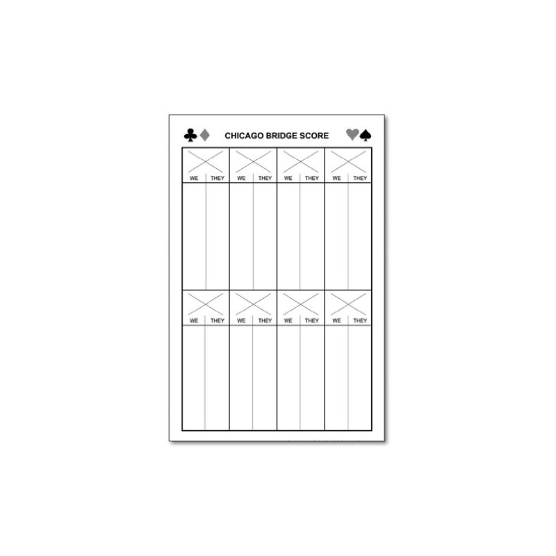 Guajolote Prints Chicago Bridge Score Pad 5.5" x 8.5" 50-Sheets