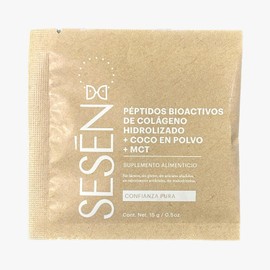 SESEN - Caja de Sachets con 30 piezas de Colageno Hidrolizado Creamer + Coco en Polvo + MCT