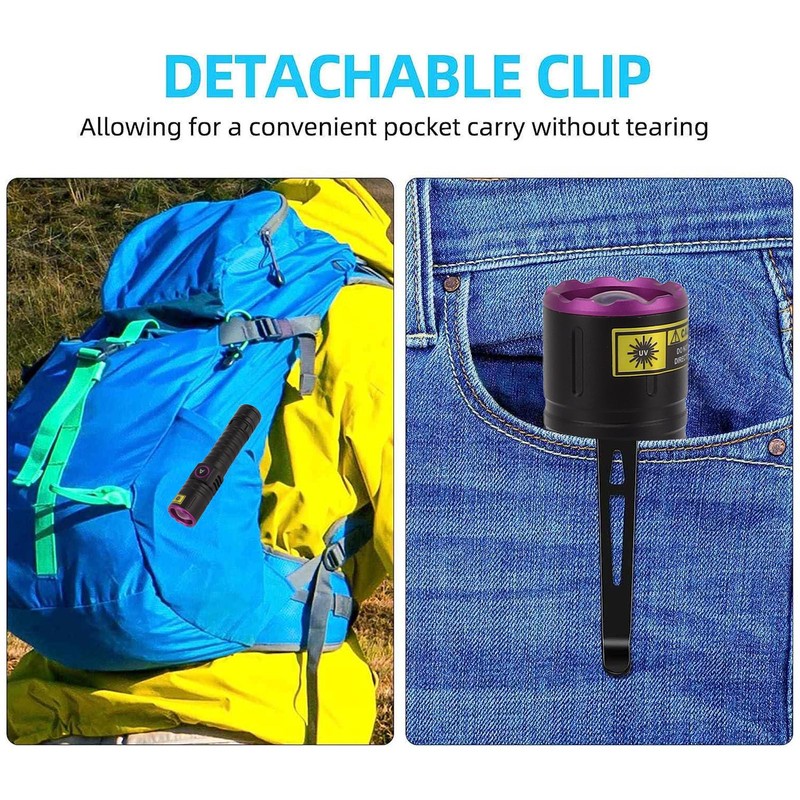 365nm Black Light UV Flashlight Handheld LED Blacklight Flashlight for