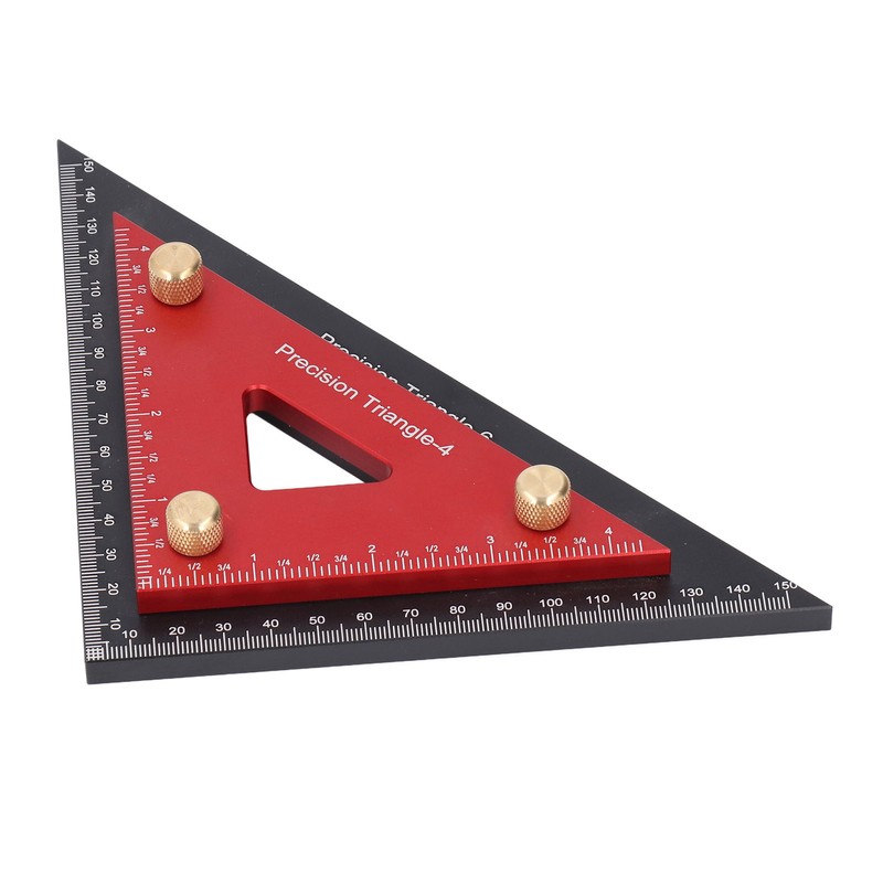 Double Triangle Ruler Detachable 4 Inch and 6 Inch Aluminum