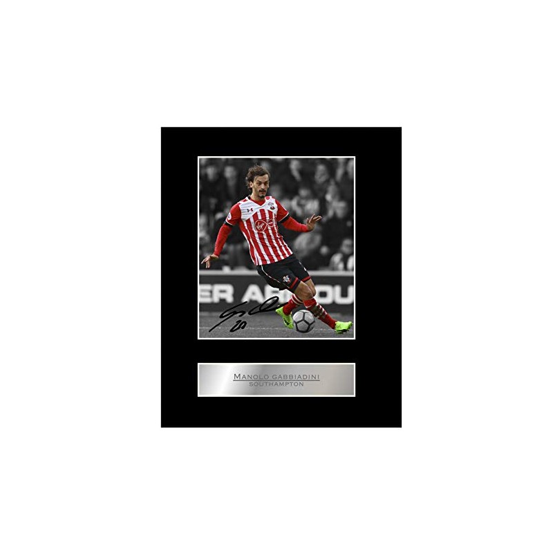 Manolo Gabbiadini Signed Mounted Photo Display Southampton FC