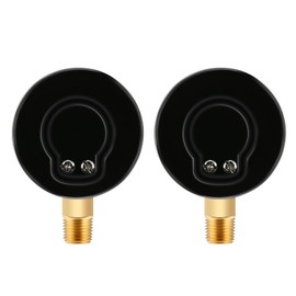 Acetylene Regulator Gauges–Pair of Low Pressure 0-30 psi & High Pressure 0-400 psi, 2.5" Size, 1/4" NPT Thread for Heavy-Duty Regulators