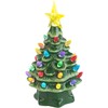 infactory Christmas Decorations: 2 Decorative Ceramic Christmas Trees with LED