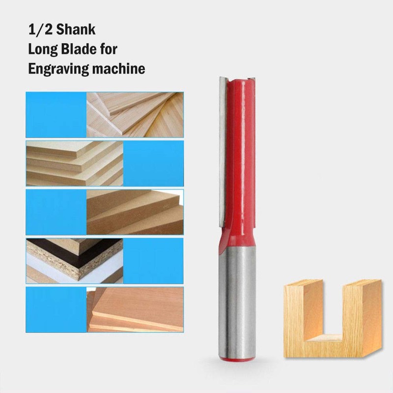Two Flute Straight Router Bits BE-Tool 5PCS 1/2" Worktop Router