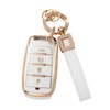 CACARLIKE for Dodge Key Fob Cover with Leather Lanyard, Fob