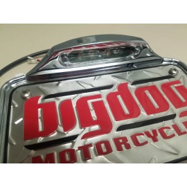 Big Dog LED Side Mount License Plate Tag Assembly (chrome) 2003-11