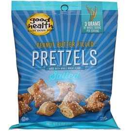 Good Health Natural Salted Peanut Butter Filled Pretzels, 5 Ounce -- 12 per case.
