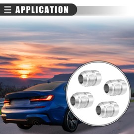 Motoforti Universal Male Weld on Fitting Bung Hose Adapter, Male Hose Adapter with Weld-On Fitting Bung, AN8, Durable, Aluminum Alloy, Silver Tone, 4pcs