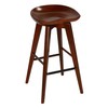 Cortesi Home Tiwi Backless Swivel Barstool in Solid Wood, 29"