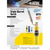 BLUEFIRE Triple Flame Jet Turbo Torch MAPP Kit,Manual Ignition Gas