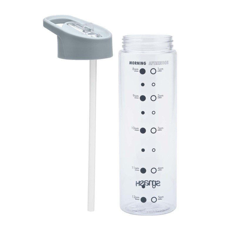 Smash Water Bottle with Water Timings 700ml Grey