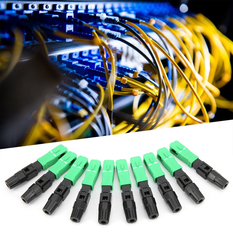 50Pcs Fiber Optic Fast Connector Adapter SC/APCC for Optical Fiber