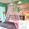 Eimilaly Two Tone Bed Canopy Mosquito Net Pink Blue with