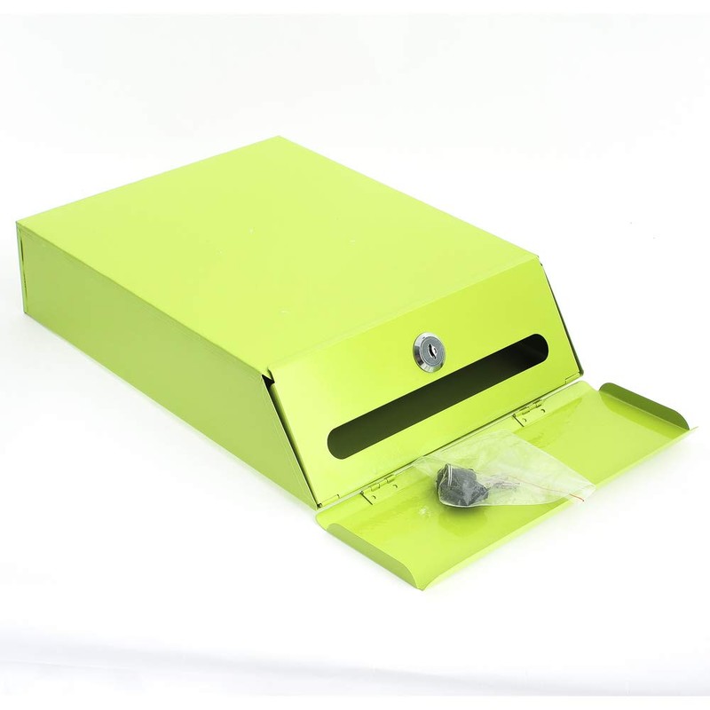 Simple Stylish Cute Mailbox, Green, Mailbox, Height 11.4 x Width