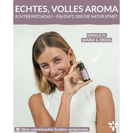 Heldengrün© BIO Patchouli Öl [100% NATURREIN] - Reines Patchouli Duftöl - Patchouliöl in Parfumqualität - Nachhaltiger Wildwuchs - Ätherisches Öl - 3 x 30 ml