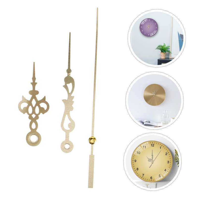 LALAFINA 1Set Elegant Metal Clock Hands Sturdy Clock Replacements for