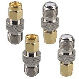 Futheda 4PCS SMA Male to F Female Antenna Connector Coaxial Cable Adapter Compatible with LMR Wi-Fi CB Radio Transceiver Wireless LAN Device RF Application External Antenna CCTV Cell Phone Booster