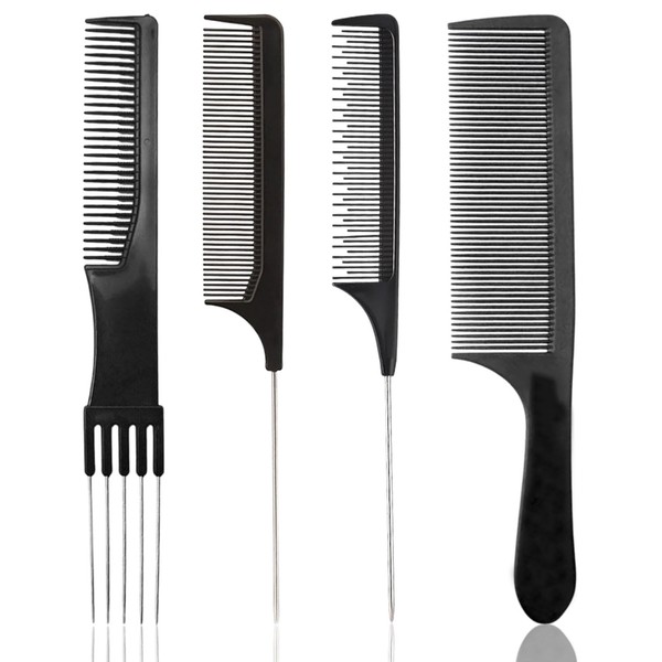 LEEQBCR 4 pcs Professional Styling Kämme Friseur Kamm Afrokamm Frisurkamm