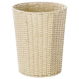 Chidorisangyou 13-507BG Trash Can Without Lid, Gray, 9.8 x 9.8 x 12.6 inches (25 x 25 x 32 cm), Paper Waste Bin, Beige