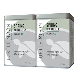 Spring Herbal Tea Blend: Loose-Leaf, Organic & Wildcrafted, Healing and Medicinal, Two 4 oz. Tins. (8 oz. Total)