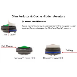 Neoperl SLim Air Aerator 1.2 gpm & Install Key Standard Size | Low Flow Perlator