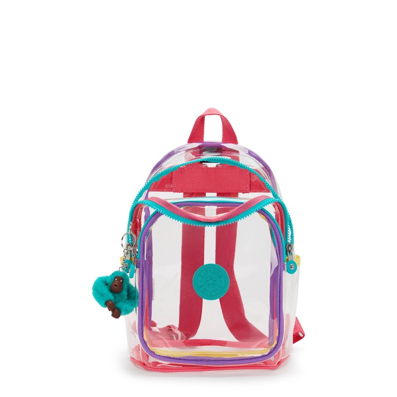 Kipling Jacinta Clear Backpack Peacock Pop Multi