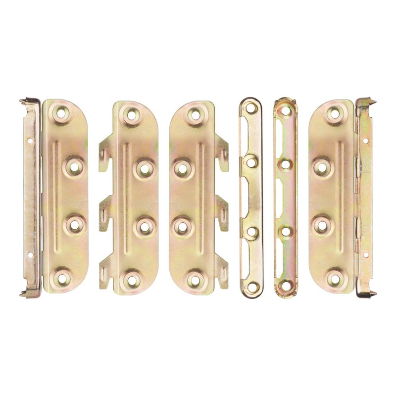 Surface Mounted Bed Rail Brackets-Bed Frame Hardware for Wood Bed