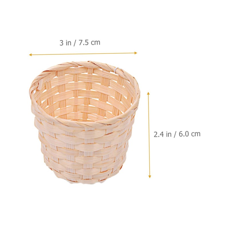 Totority 6pcs Mini Woven Baskets Decorative Tiny Baskets for Storage