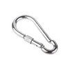 (Pack of 2 pcs) Galvanised Steel Carabiner 8 x 80