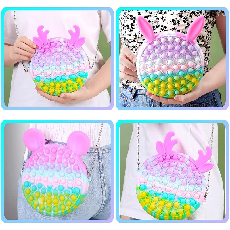 KKMO Shoulder Bag, Finger Toy Bag, Squeeze Toy, Decompression Toy,