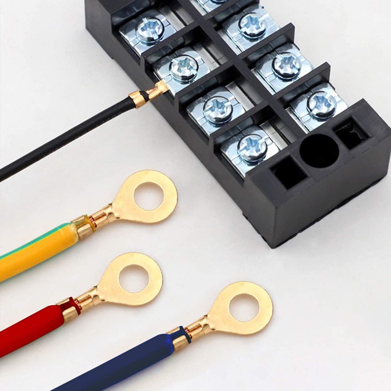 Uadme Brass Ring Cable Lug, 540 Pieces Ring Terminal Kit,