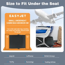 Xkdoai Hand Luggage 40 x 20 x 25 cm for Ryanair Theft-Proof Hand Luggage Backpack 20L Travel Backpack Hand Luggage Airplane Cabin Size Travel Backpack for Men Women, darkgray, 45 x 36 x 20 cm