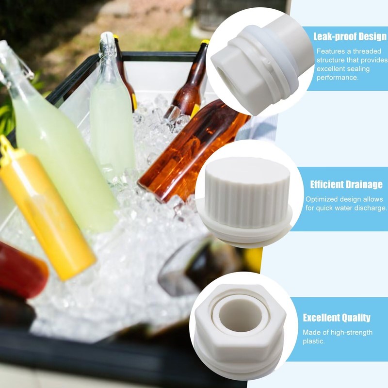 Suifaqi Upgrade Cooler Drain Plug Replacement Parts, Threaded Drain Plug