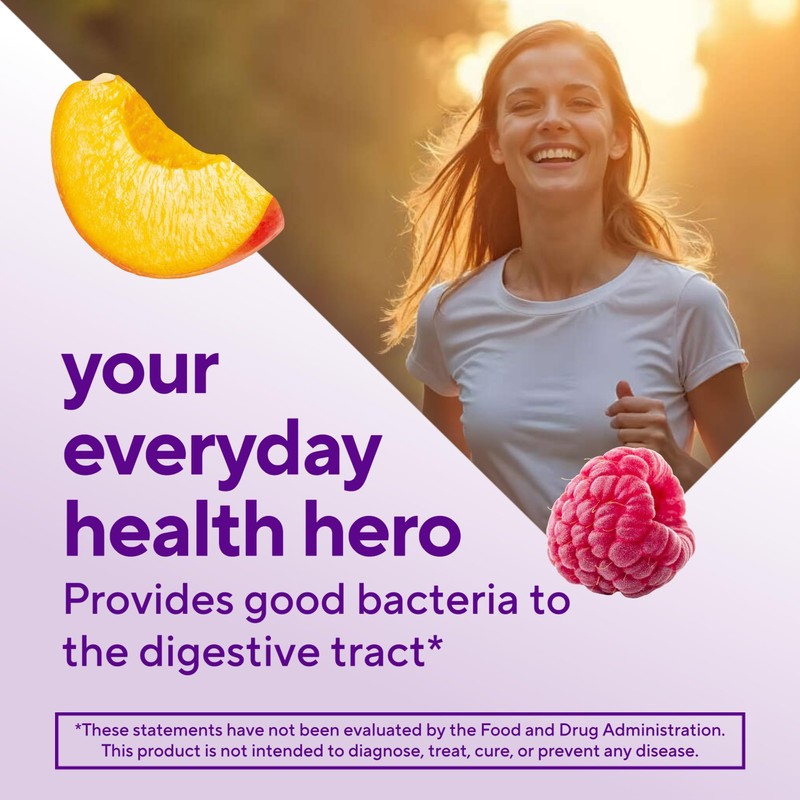 vitafusion Probiotic Gummy Supplements, Raspberry, Peach and Mango Flavors, Probiotic