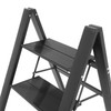 2 Step Ladder,Aluminum Lightweight Folding 2 Step Stool with Anti-Slip