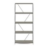 Furinno Besi 5-Tier Industrial Multipurpose Shelf Display Rack with Metal