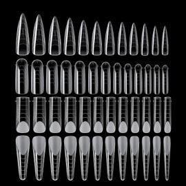NMKL38 Nail Extension Form Tips Acrylic Nails Mold Artificial Dual Forms System UV Gel DIY Polish Manicure Tool 96PCS(4 Types)