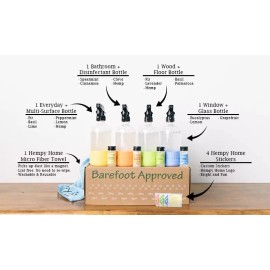 Zatural Natural Cleaning Products Barefoot Approved Hempy Home Starter Kit Incl